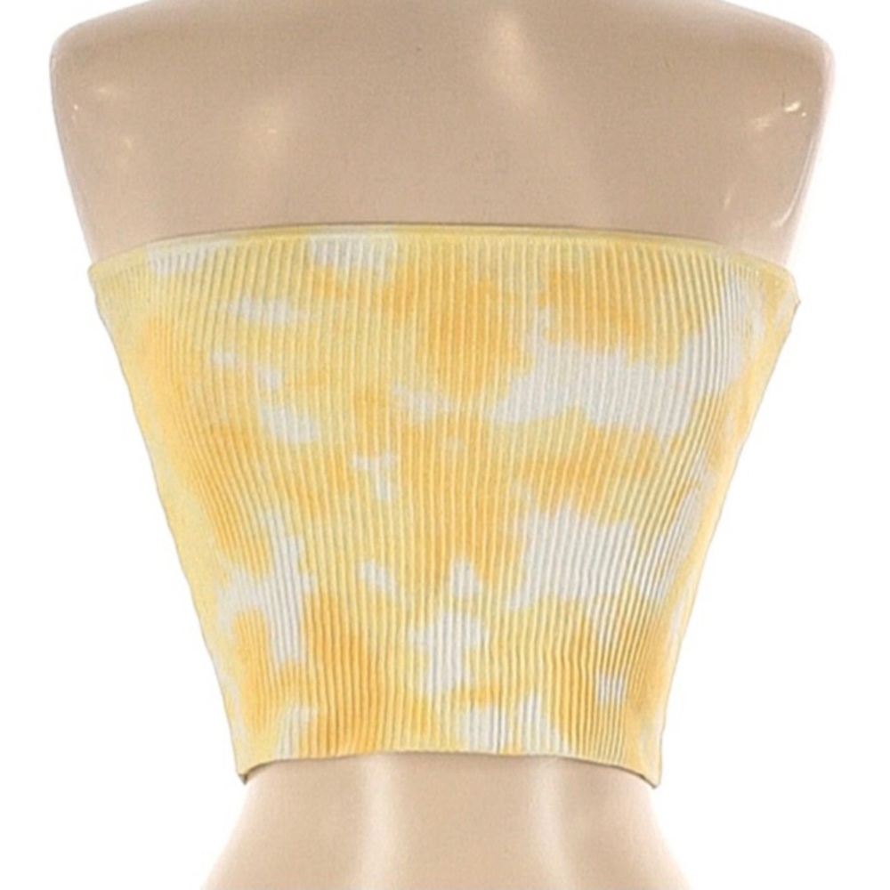 LA Hearts/Pacsun Yellow Tie Dye Tube Top